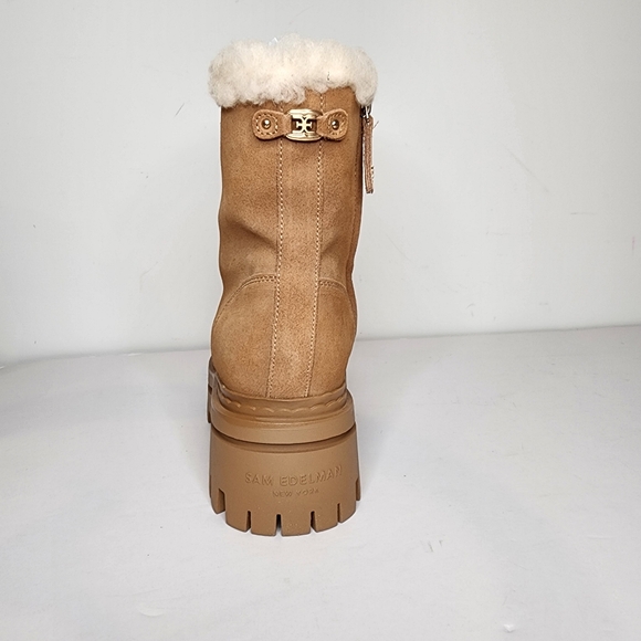 Sam Edelman kyler 2 Womens Faux Shearling Platform Combat Booties Size 9 - Picture 5 of 7